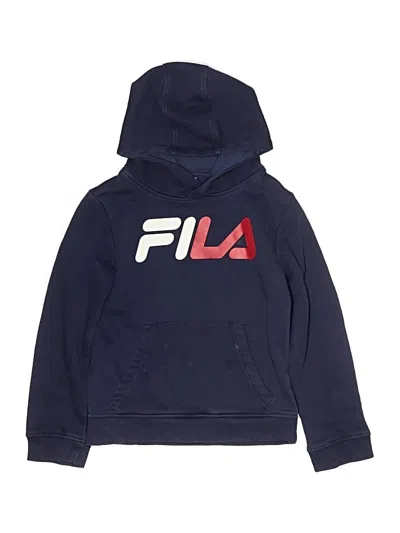Pre-owned Fila Kids'  Pullover Hoodie In Blue