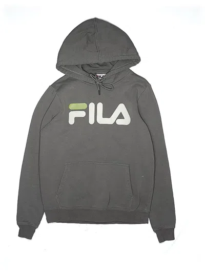 Pre-owned Fila Kids'  Pullover Hoodie In Gray