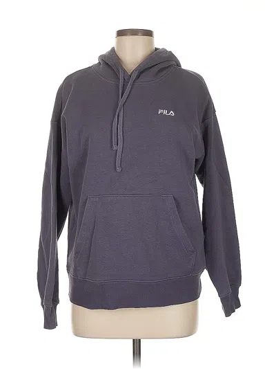 Pre-owned Fila Pullover Hoodie In Gray