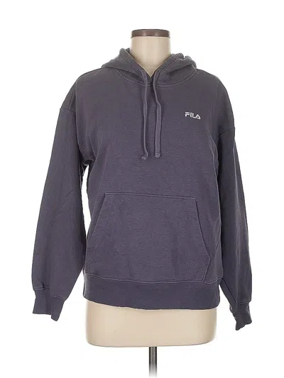 Pre-owned Fila Pullover Hoodie In Gray