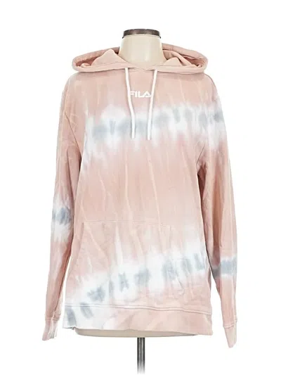 Pre-owned Fila Pullover Hoodie In Pink
