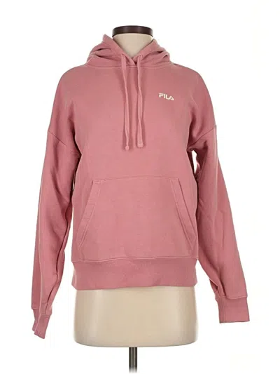 Pre-owned Fila Pullover Hoodie In Pink
