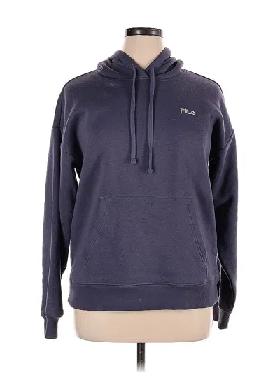 Pre-owned Fila Pullover Hoodie In Purple