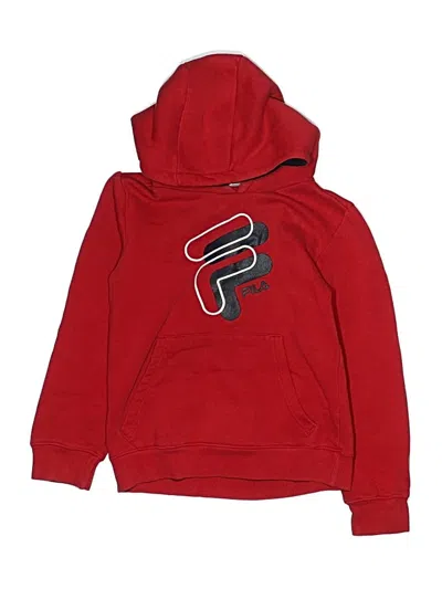 Pre-owned Fila Kids'  Pullover Hoodie In Red