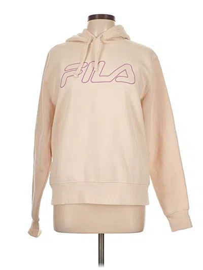 Pre-owned Fila Pullover Hoodie In Tan