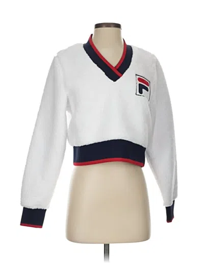 Pre-owned Fila Pullover Sweater In White