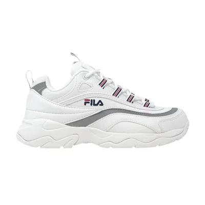 Pre-owned Fila Ray Big Kid 'white Metallic Silver' | Kid's Size 3.5
