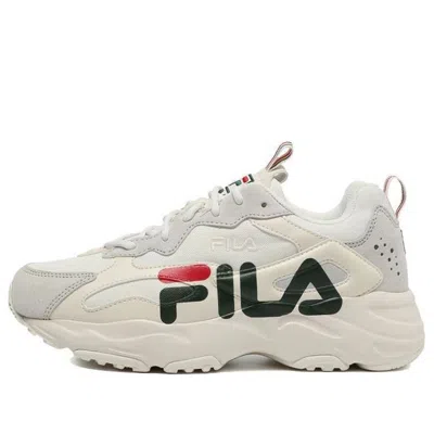 Fila Ray Tracer Linear Low Top Running Shoes Grey/black/red In Multi