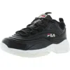 Fila Ray Womens Faux Leather Comfort Insoles Trainers In Black