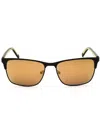 Fila Rectangular Men's Sunglasses In Orange