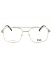 Fila Rectangular Metal Eyeglasses For Men - Style Vfi733 In Gold