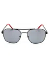 Fila Rectangular Metal Sunglasses For Men In Black