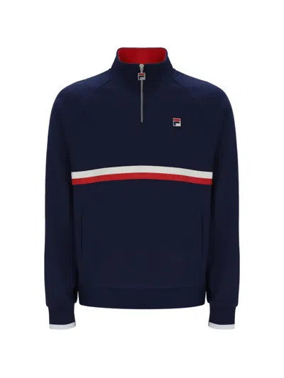 Fila Rolando Logo-patch Sweatshirt In Blue
