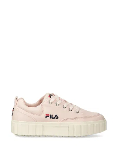 Fila 샌드블라스트 로고 레이스업 스니커즈 In Pink