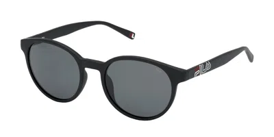 Fila Sf9398v Polarized U28p Occhiali Da Sole Neri Per Uomo In Black