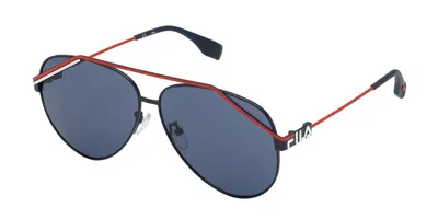 Fila Sfi018 01aq Occhiali Da Sole Blu Per Uomo In Blue