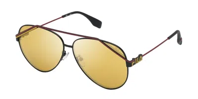 Fila Sfi018 531g Men's Sunglasses Black Size 61