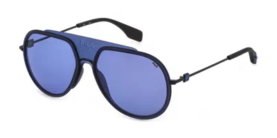 Fila Sfi084 530y Men's Sunglasses Black Size 58