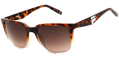 Fila Sfi188 09ax Men's Sunglasses Tortoiseshell Size 54 In Brown