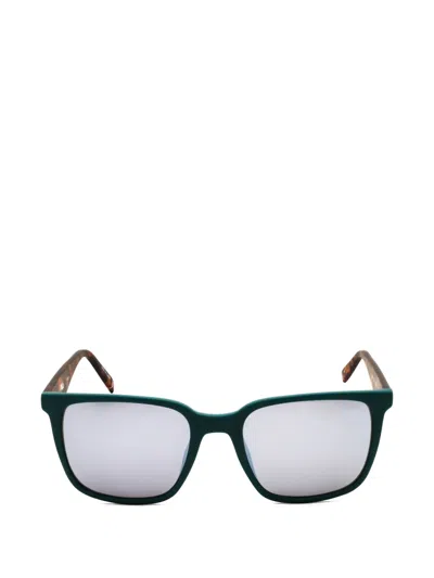 Fila Sfi188 Square-frame Sunglasses In Green