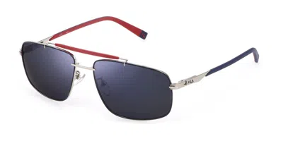 Fila Sfi210v Polarized E70b Men's Sunglasses Grey Size 60