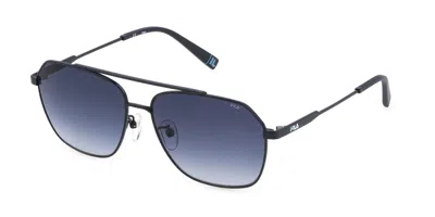Fila Sfi216 0696 Men's Sunglasses Blue Size 57