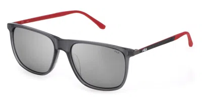Fila Sfi299v V65p Men's Sunglasses Grey Size 57 In Gray