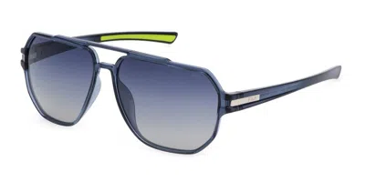 Fila Sfi301 Polarized 6g5p Men's Sunglasses Blue Size 60