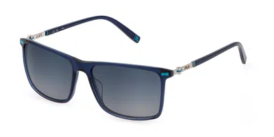 Fila Sfi447 0u11 Men's Sunglasses Blue Size 57