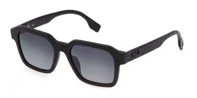 Fila Sfi458v 0703 Men's Sunglasses Black Size 52