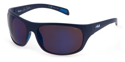 Fila Sfi514 6qsb Men's Sunglasses Blue Size 64