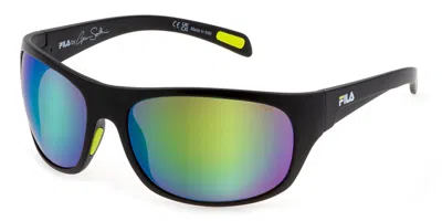 Fila Sfi514 U28v Men's Sunglasses Black Size 64