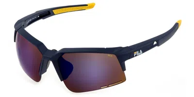Fila Sfi515 U43b Men's Sunglasses Blue Size 67