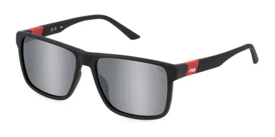 Fila Sfi522 Polarized 507p Men's Sunglasses Grey Size 58 In Gray