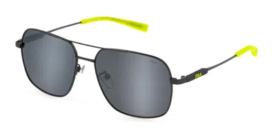 Fila Sfi523 Polarized 568p Men's Sunglasses Black Size 58