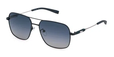 Fila Sfi523 Polarized 696p Men's Sunglasses Blue Size 58