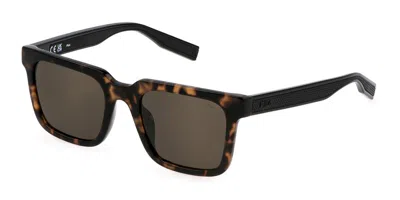Fila Sfi526 C10y Men's Sunglasses Tortoiseshell Size 52 In Brown