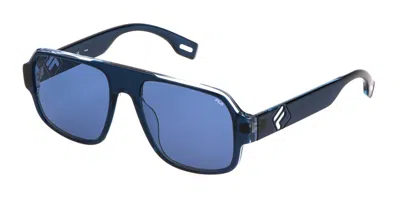 Fila Sfi529 0j62 Men's Sunglasses Blue Size 54