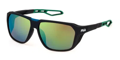 Fila Sfi722 7u4v Men's Sunglasses Blue Size 63 In Green