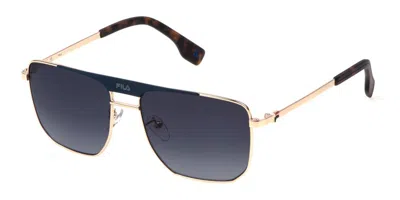 Fila Sfi728 309y Men's Sunglasses Gold Size 57