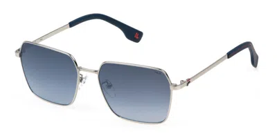 Fila Sfi729 579b Men's Sunglasses Silver Size 56