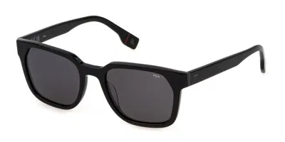 Fila Sfi730 01ep Occhiali Da Sole Neri Per Uomo In Black On Grey
