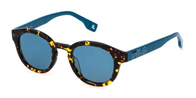 Fila Sfi731v Polarized 779p Men's Sunglasses Tortoiseshell Size 48