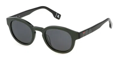 Fila Sfi731v Polarized B33p Men's Sunglasses Green Size 48