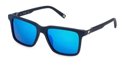 Fila Sfi891v C03z Men's Sunglasses Blue Size 55