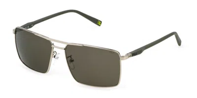 Fila Sfi893 579y Men's Sunglasses Silver Size 60