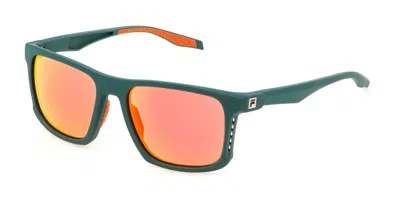 Fila Sfi894 B63x Men's Sunglasses Green Size 55