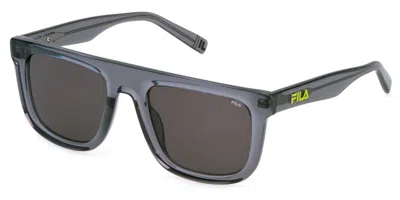 Fila Sfi896 03gu Men's Sunglasses Grey Size 53 In Gray