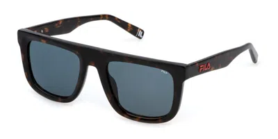 Fila Sfi896 04bl Men's Sunglasses Tortoiseshell Size 53 In Brown