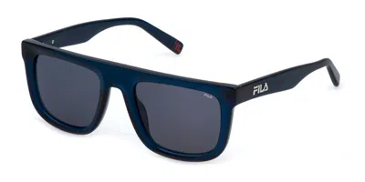 Fila Sfi896 0agq Men's Sunglasses Blue Size 53
